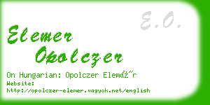 elemer opolczer business card